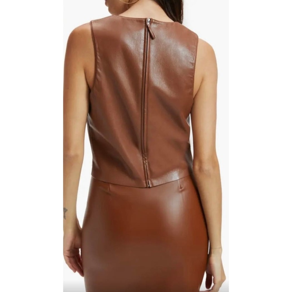 Good American Better Than Leather Faux Leather Shell Tank 6 (3XL) - Picture 2 of 6